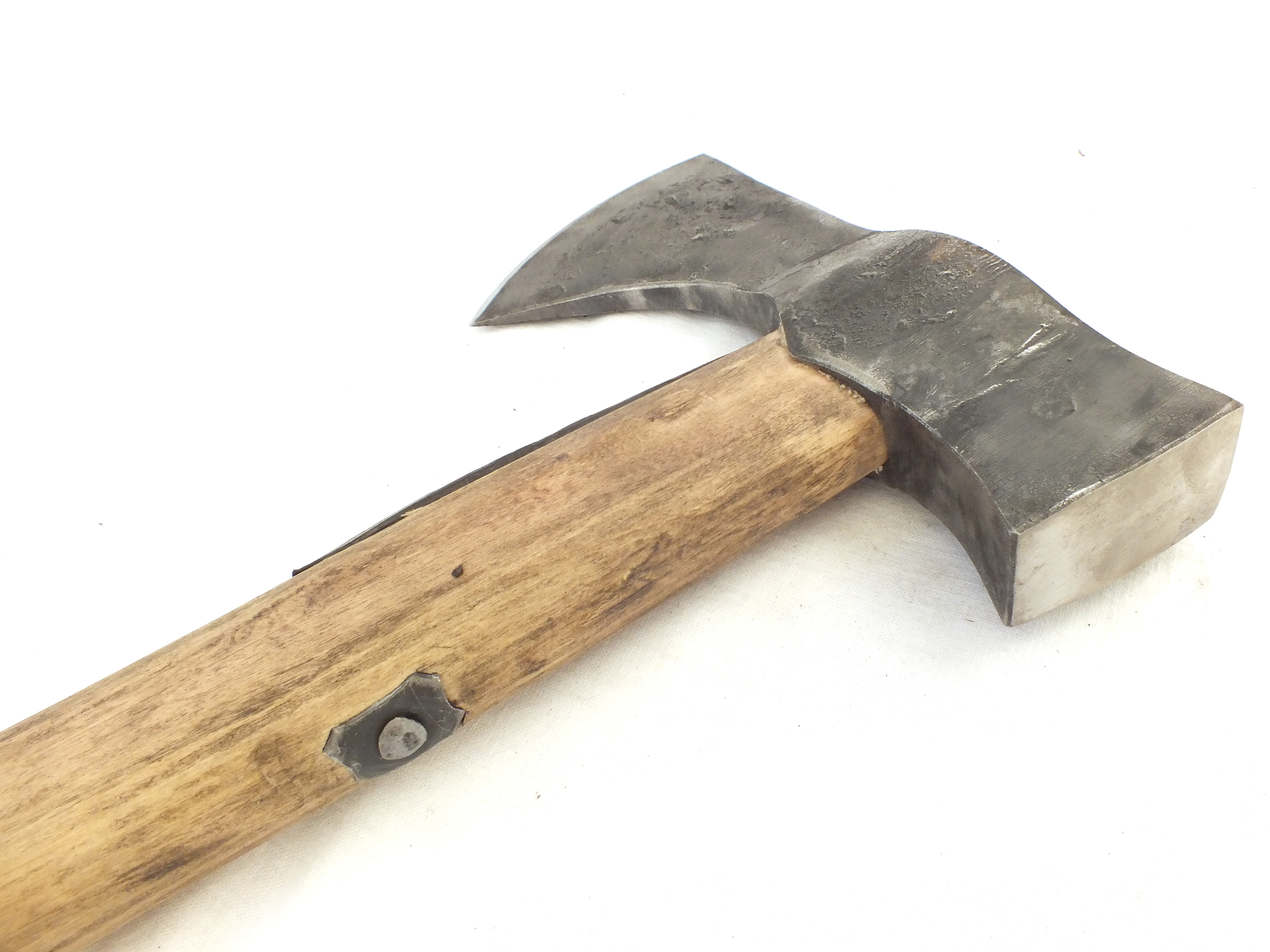 BN_06a - Kitchen AXE or Light Woodworking AXE with Hand Carved Dogwood  Handle (Small Viking Broad AXE) - Adithiel